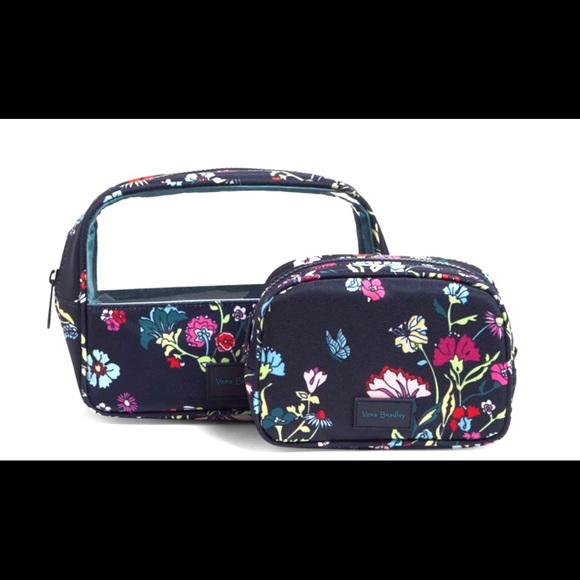 Vera Bradley Itsy Ditsy Floral Cosmetic Bag Set
